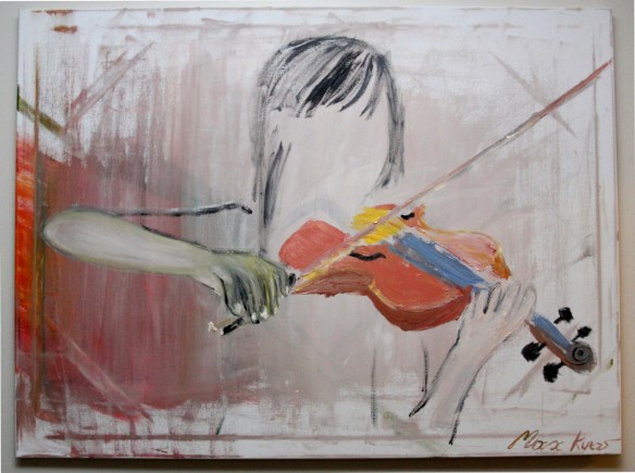 Girl is Playing Violin by Max Kutz